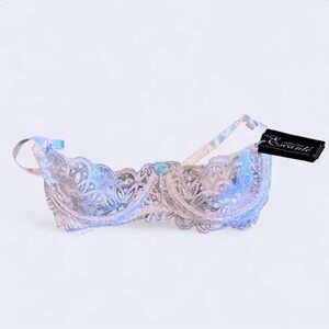 Elegant Lace Underwire Bra - White